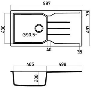 Измийте Sanitec 1B 1D-Graphite