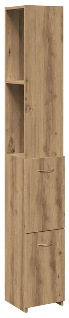 856653 vidaXL Шкаф за баня, дъб артизан, 25x25x170 см, инженерно дърво