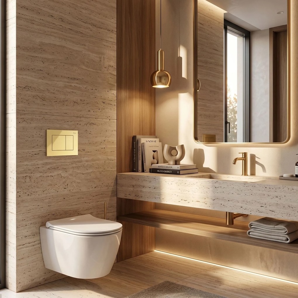 Комплект Структура за Вграждане за WC Slim 024N с Бутон J Gold