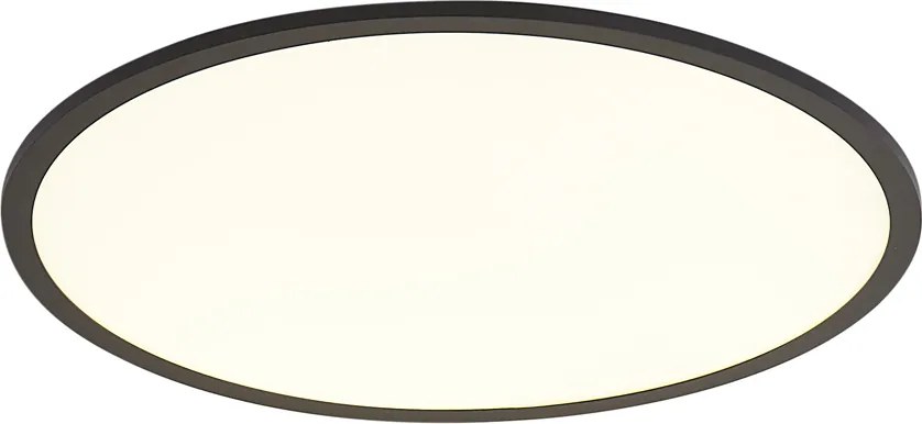 Смарт LED панел черен 60 см с LED димиране до топло с дистанционно управление - Knob