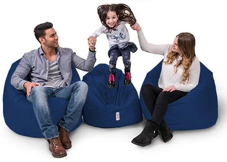 Градински пуф Iyzi 100 Cushion Pouf, цвят Тъмно син