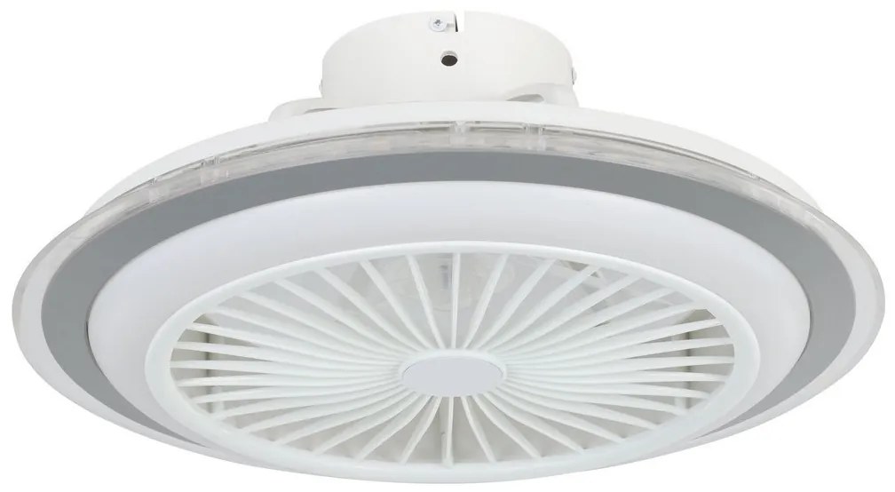 Eglo 35141-LED Димируем таванен вентилатор ALBUFEIRA 25,5W/230V бял/сив + д.у.