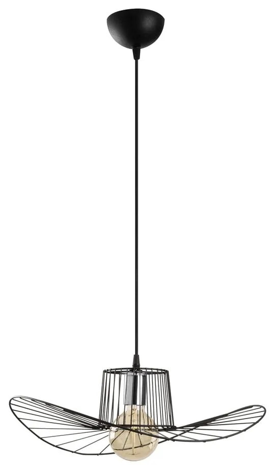 Черна висяща лампа Tel Hat, ø 50 cm - Opviq lights