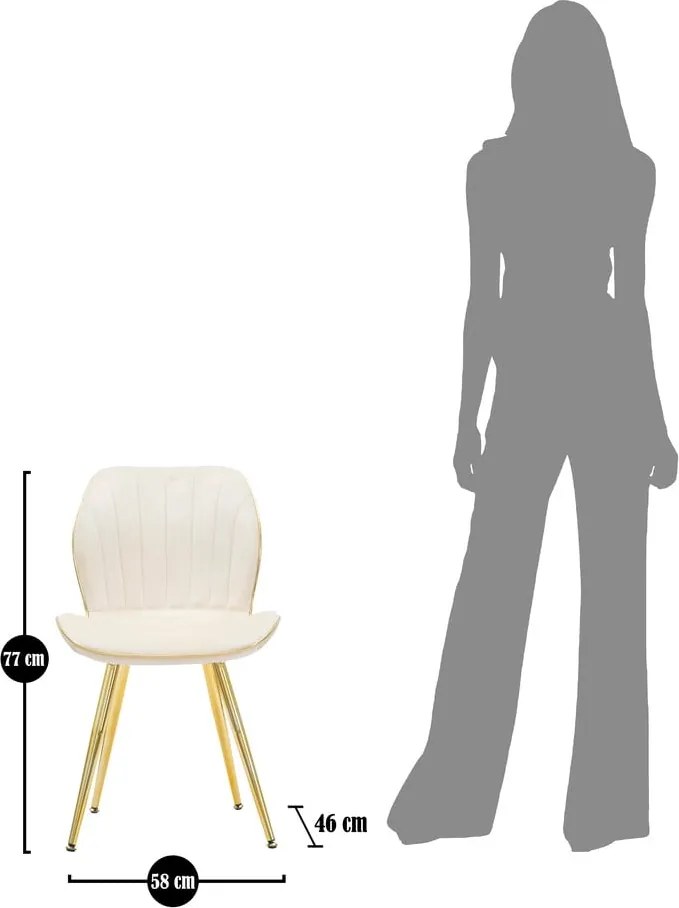 Кремави трапезни столове в комплект 2 бр. Paris – Mauro Ferretti