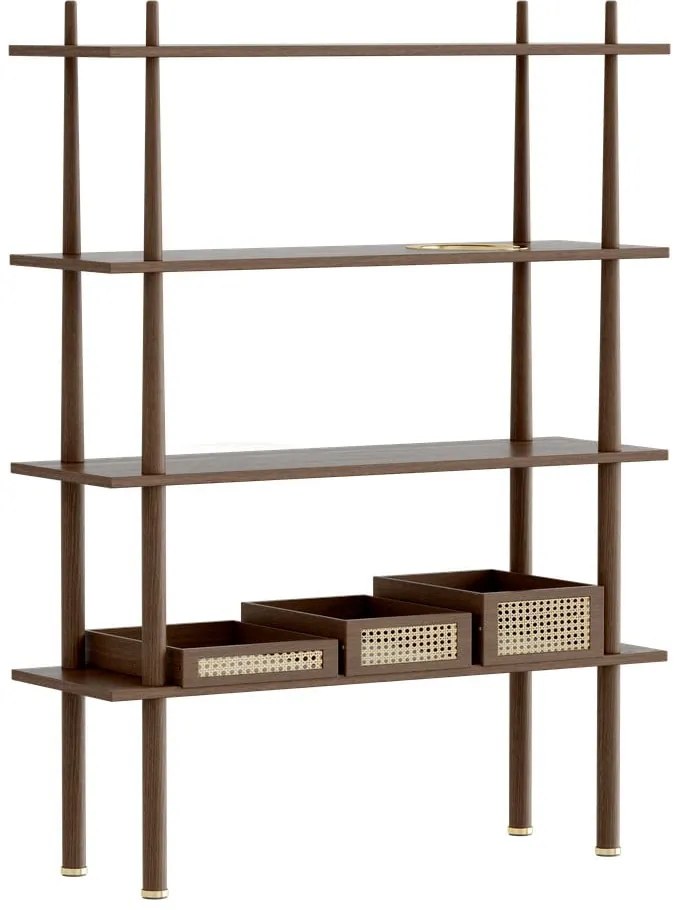 Кафява модулна система от рафтове от дъб 110x148 cm Stories - UMAGE