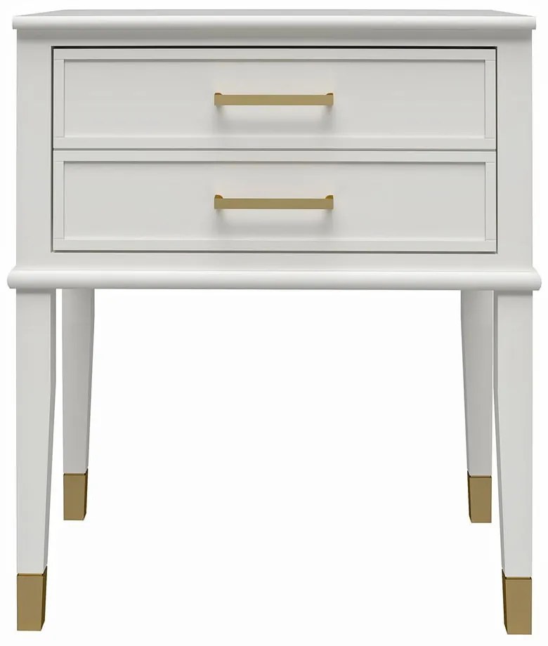 Бяло нощно шкафче Westerleigh – CosmoLiving by Cosmopolitan