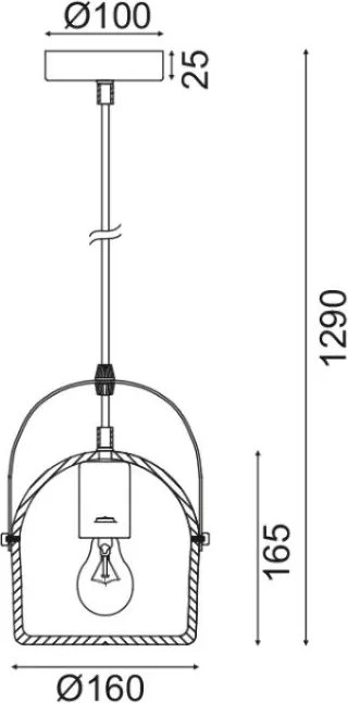 Висяща таванна лампа Caramelo-Gkri