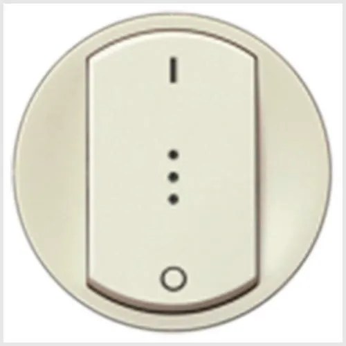 Legrand Лицев панел за двуполюсен ключ, с индикация цвят, крем Celiane  - 066219