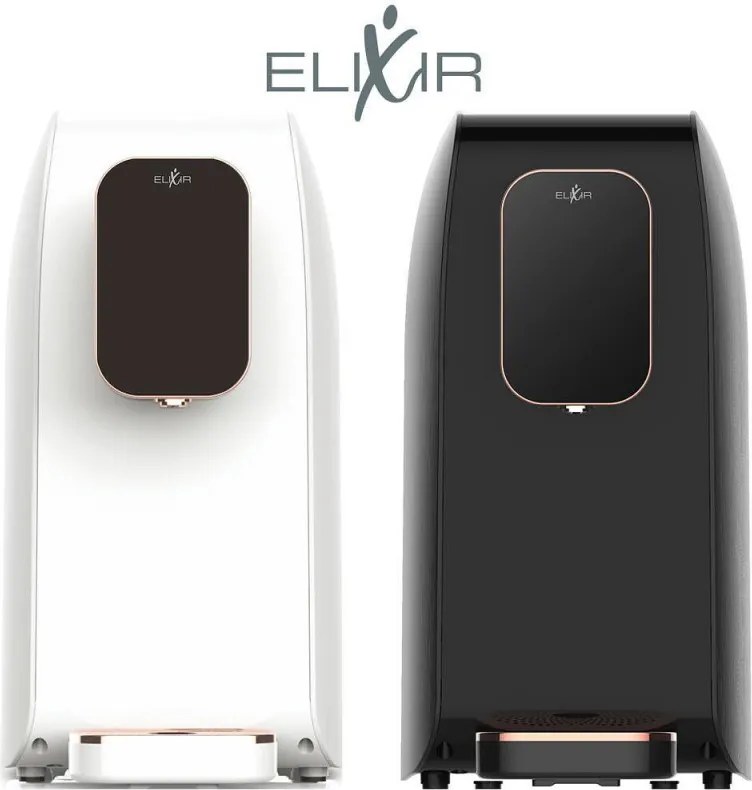Диспенсър за пречистване и затопляне на чешмяна вода ELIXIR, 2100W, 38-99C, Обратна осмоза, Минерално обогатяване, Черен