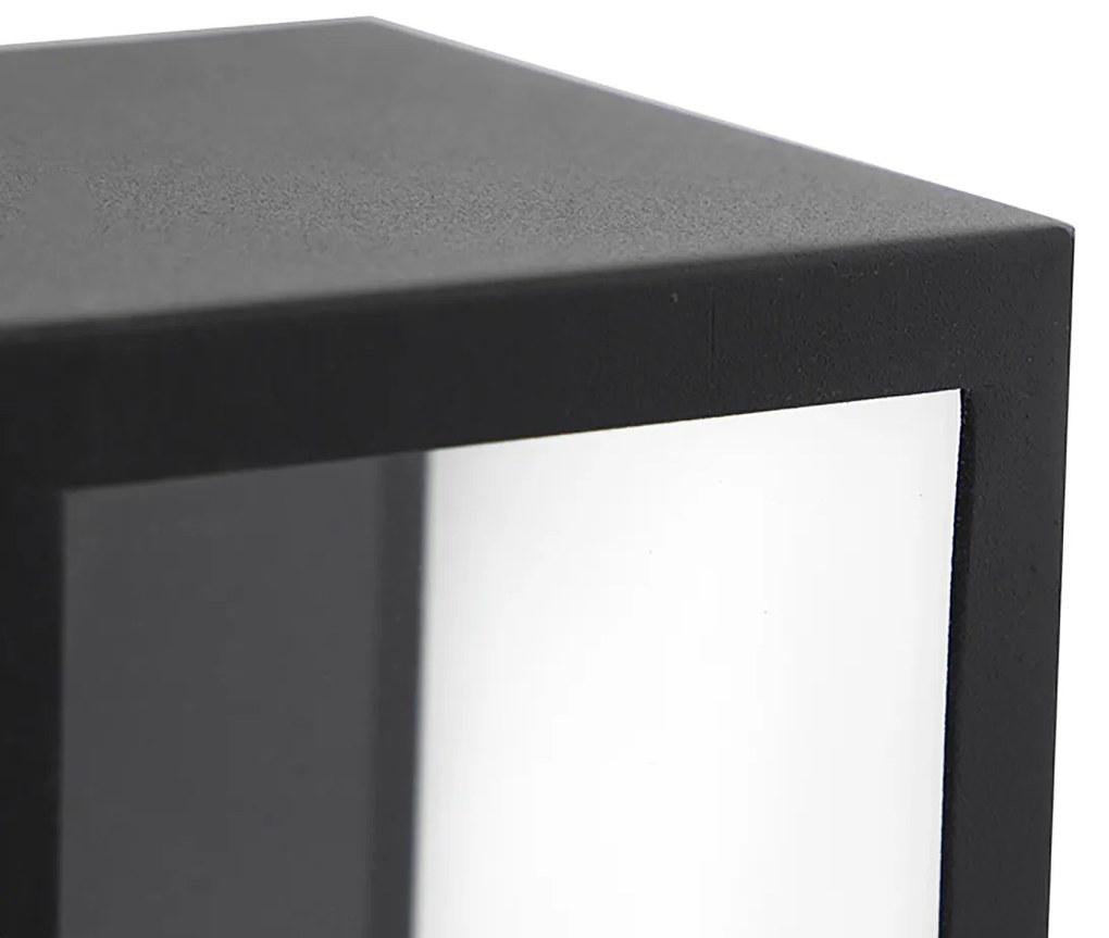 Интелигентна външна стенна лампа черна със стъкло, включваща WiFi ST64 - Rotterdam Long