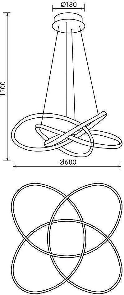 Полилей MAREA LED, хром, 60W, 3000-4000-6000K