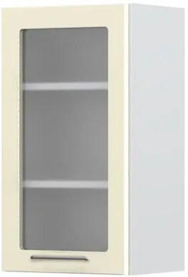 Висящ шкаф Modena V7-40-1KS with Витрина-White - Beige