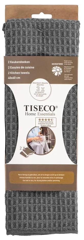 Комплект от 2 сиви кухненски кърпи от микрофибър, 60 x 40 cm - Tiseco Home Studio