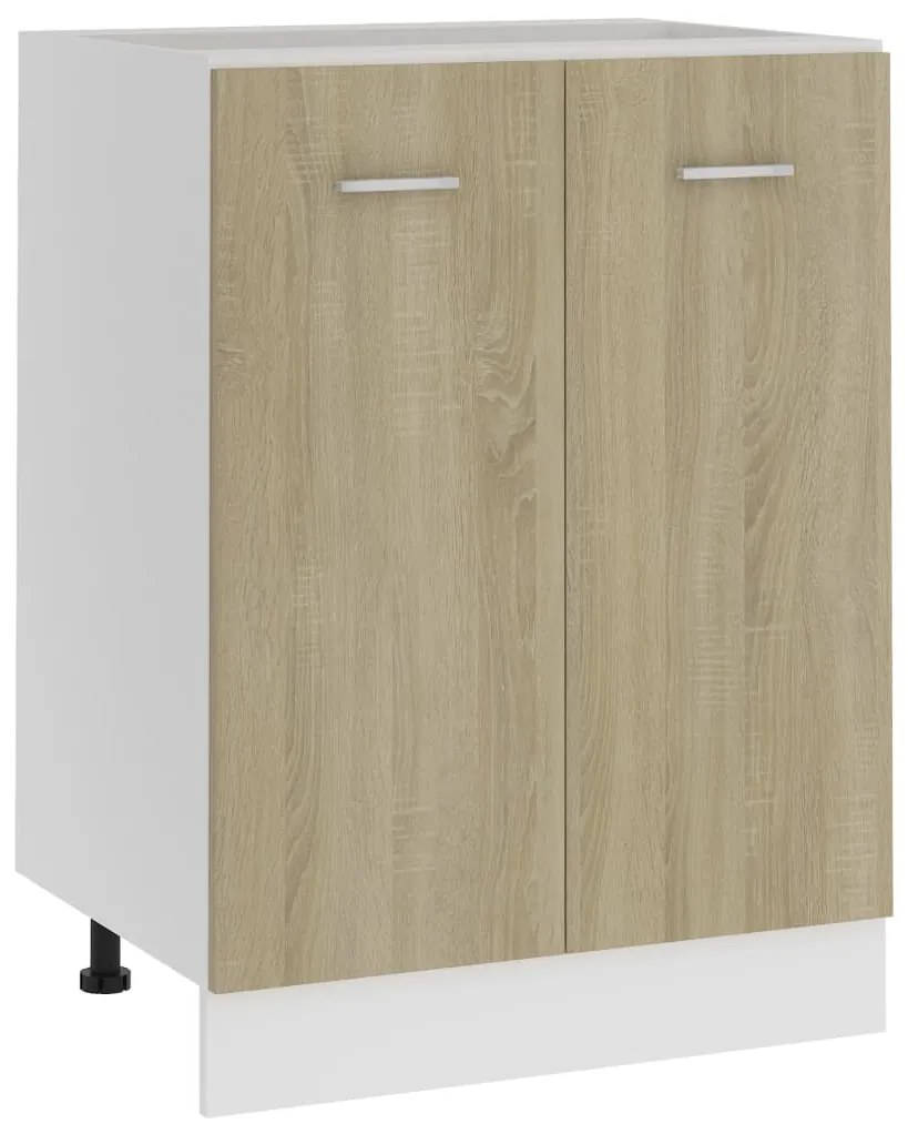 801191 vidaXL Долен шкаф "Lyon" дъб сонома 60x46x81,5 см, инженерно дърво
