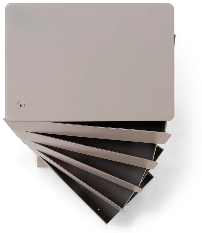 Сиво-бежов метален скрин с чекмеджета 37x72,5 cm Joey - Spinder Design