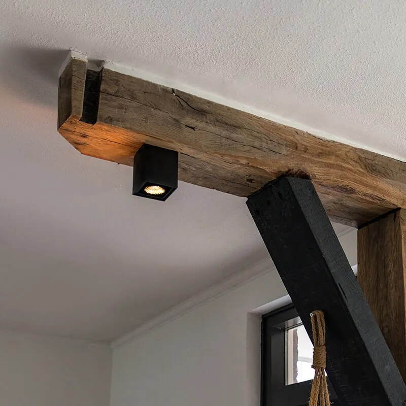 Интелигентен дизайнерски прожектор черен вкл. WiFi GU10 - Qubo Honey