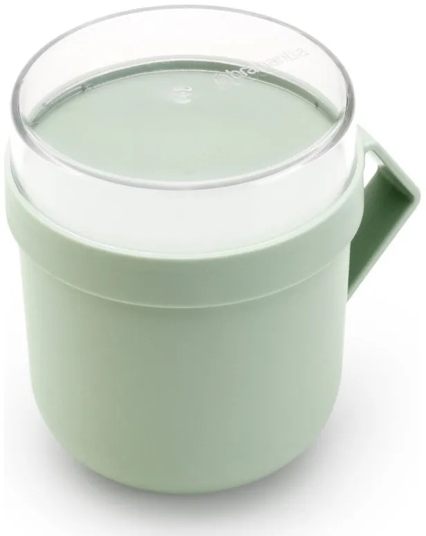 Чаша за супа с капак Brabantia Make&Take 1006294, 600+180 мл, Винтов капак, Без BPA, Зелен