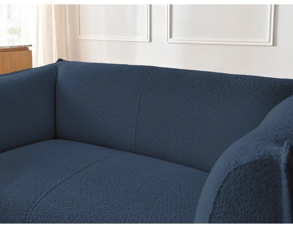 Тъмносин диван от прежда с примки от букле 170 cm Giorgia – Bobochic Paris