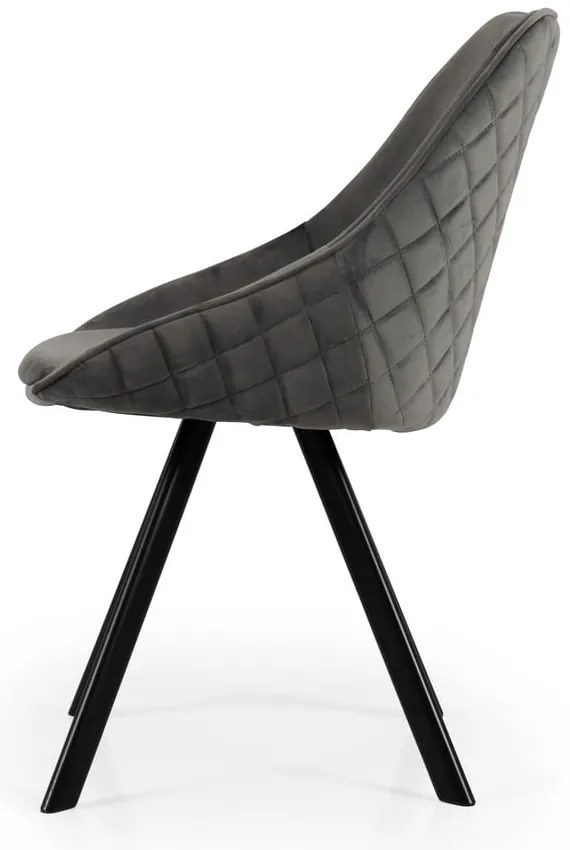 Столове за хранене от сиво кадифе в комплект от 2 броя Ritz - Tenzo