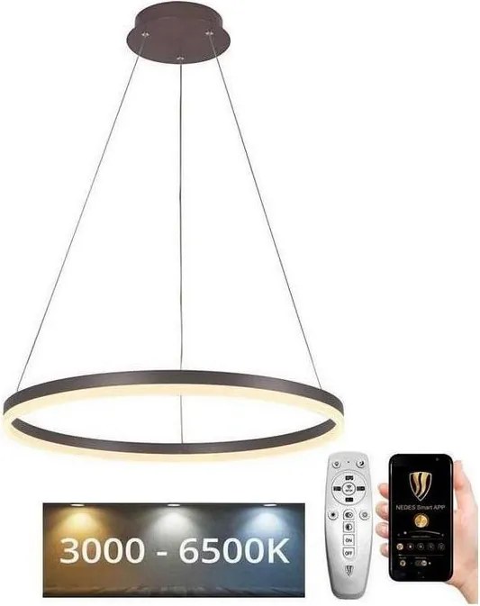 Brilagi - LED димируем полилей на кабел CIRCLE LED/42W/230V 3000-6500K кафяв+ДУ