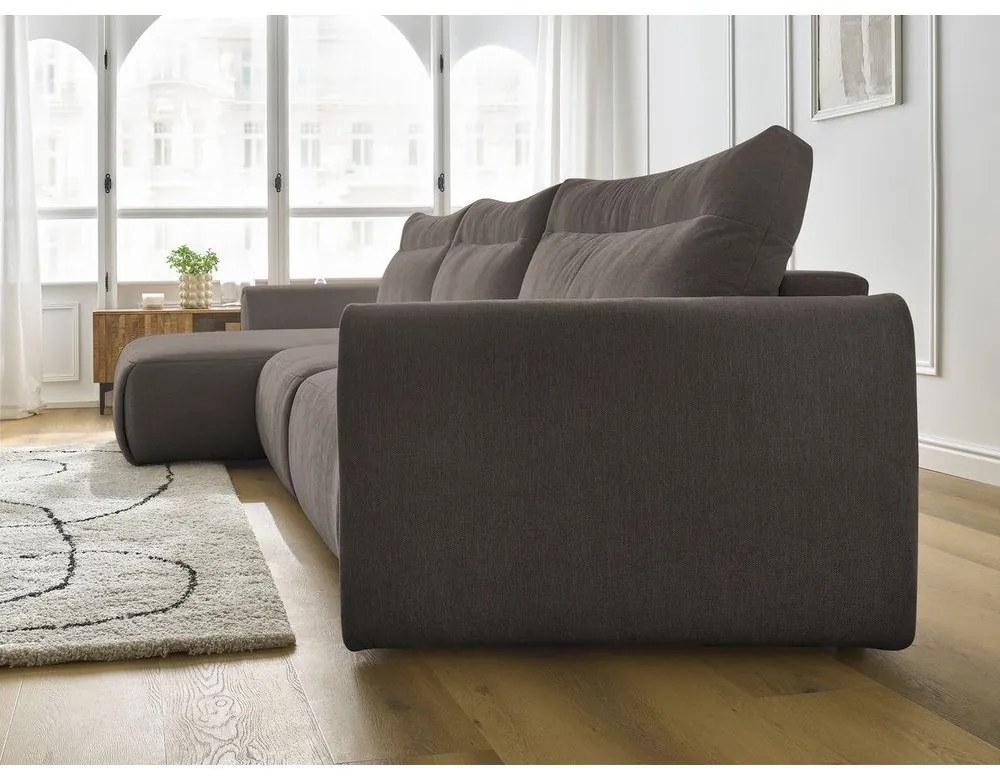 Кафяв ъглов диван Aden – Bobochic Paris