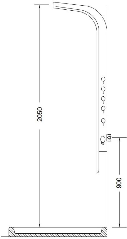 Душ колона Astrea Icos-Leuko - Mat