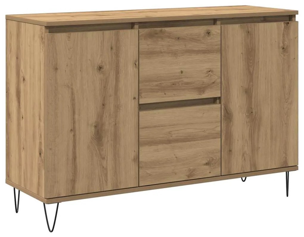 857267 vidaXL Сайдборд, дъб артизан, 101,5x35x70 см, инженерно дърво
