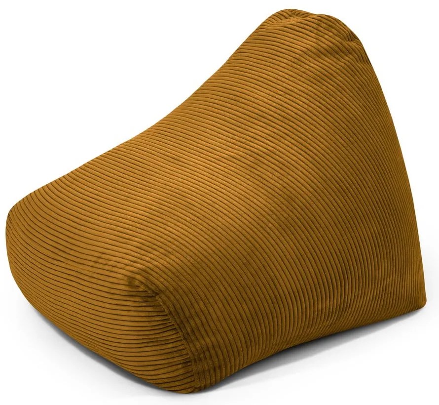 Детски пуф от рипсено кадифе в цвят горчица Snug 80 – SLOWDOWN