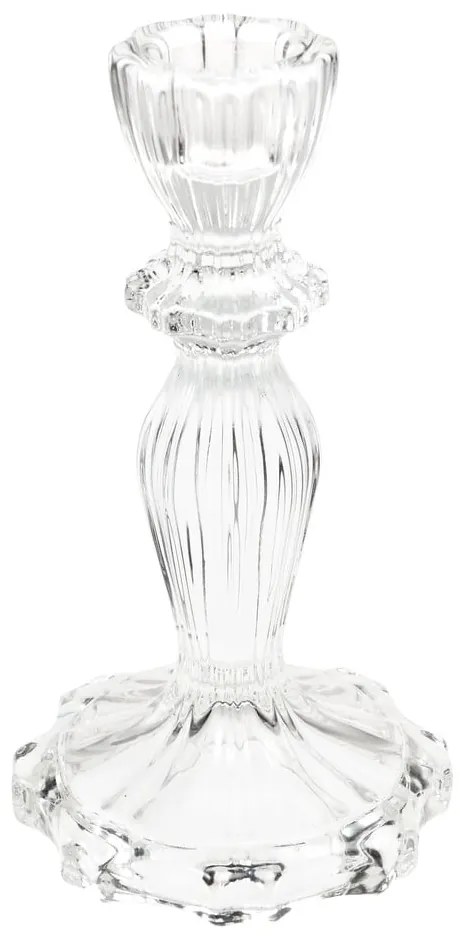 Висок свещник от прозрачно стъкло - Rex London