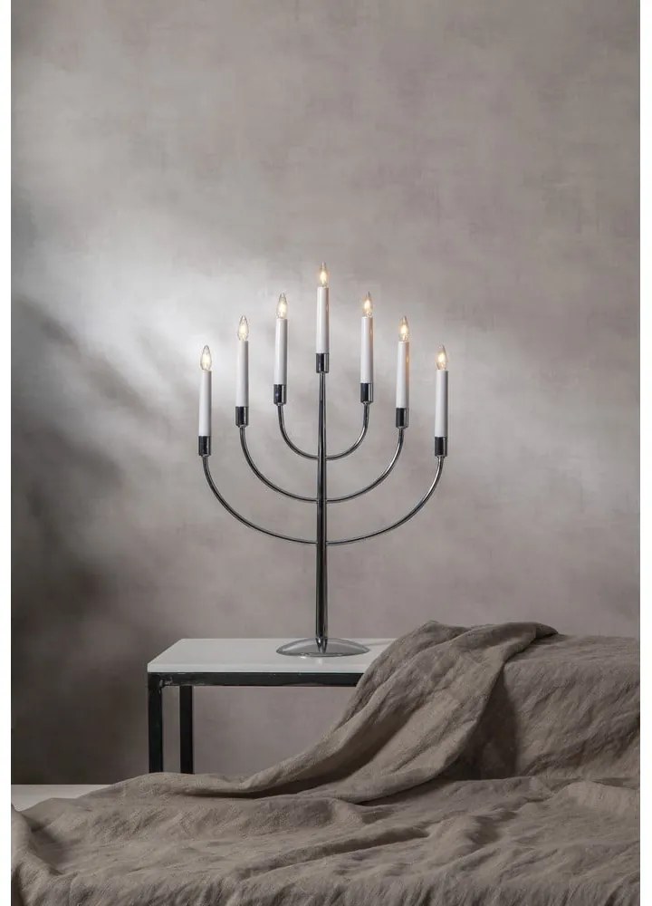 Коледна светлинна украса за контакт в сребрист цвят Titus – Star Trading