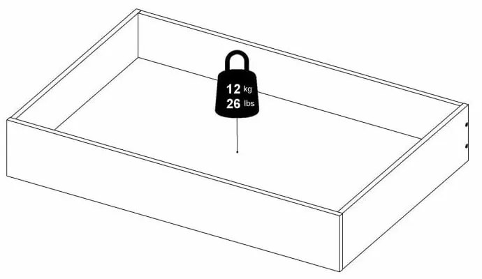 Бели чекмеджета за под леглото в комплект от 2 бр. Naia – Tvilum