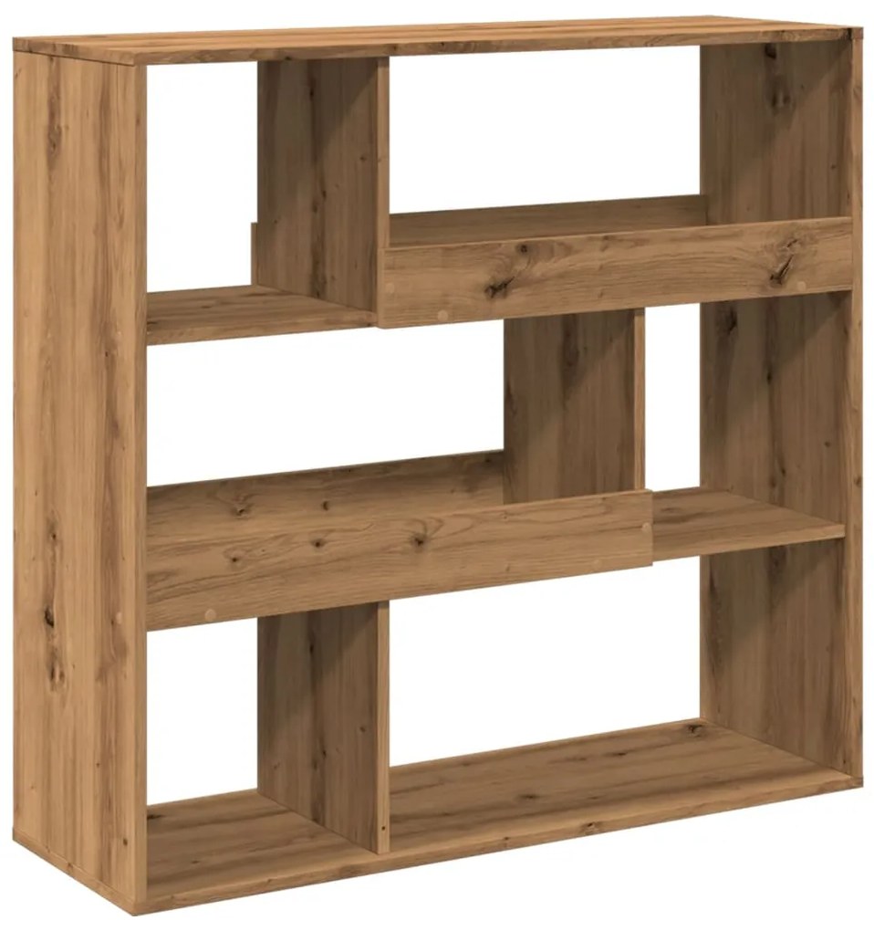854444 vidaXL Библиотека/разделител за стая, дъб артизан, 100x33x94,5 см