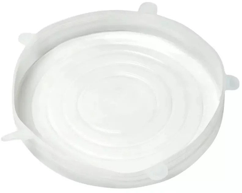Комплект 6 бр. силиконови капаци Kinghoff KH 1902, -40 до 230°C, Плътно и херметично прилепване, Многократна употреба, Универсални, Прозрачен