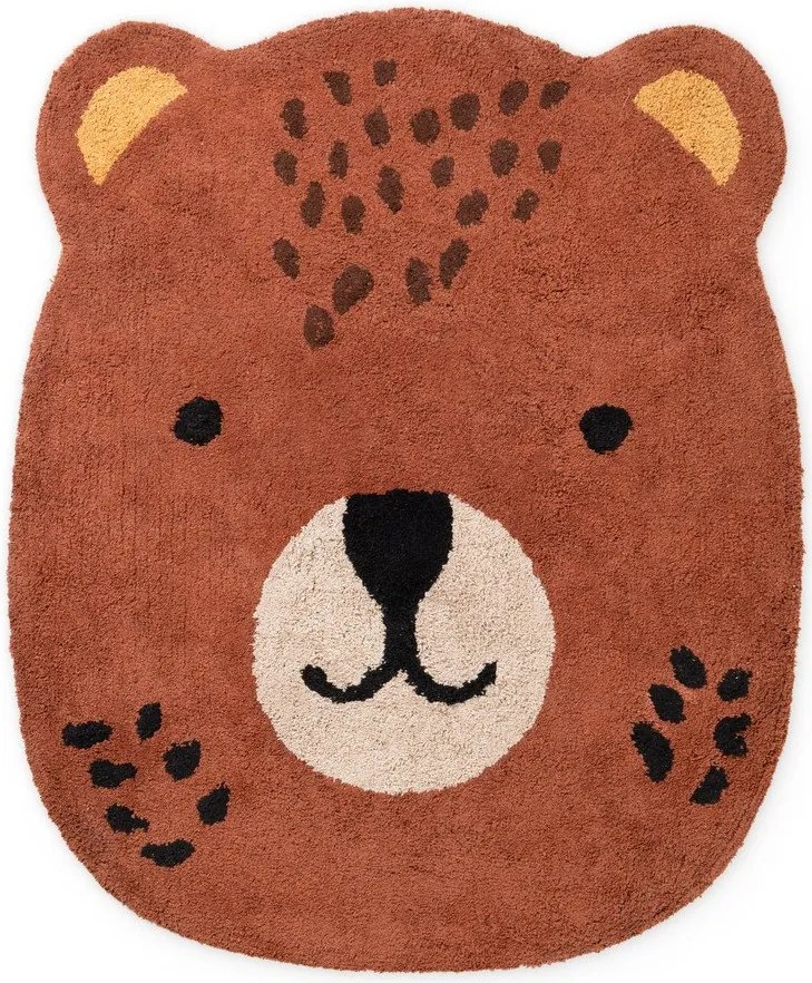 Кафяв памучен детски килим подходящ за пране/ръчно изработен 120x149 cm Snuggle Berry – Hanse Home