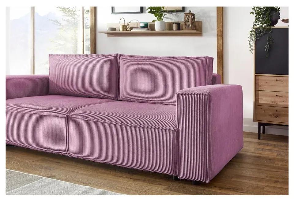 Розов диван от велур 245 cm Nihad - Bobochic Paris