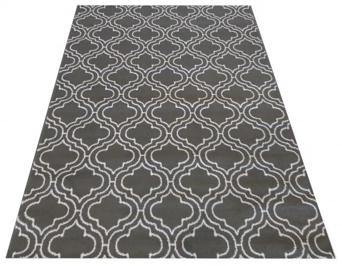 Сив скандинавски килим с бял модел Ширина: 200 см | Дължина: 290 см