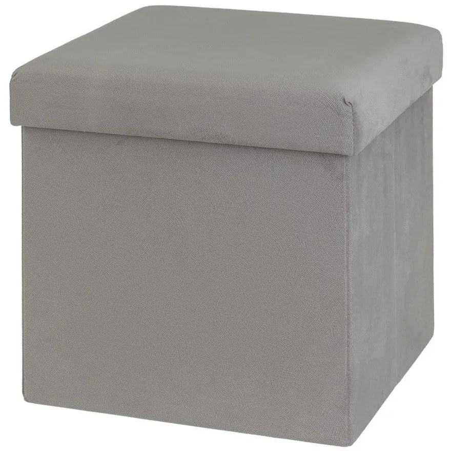 Светлосива кадифена табуретка Estela – Casa Selección