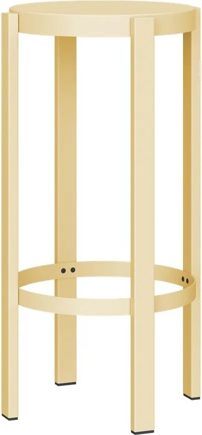 Жълт стоманен бар стол (височина на седалката 75 cm) Doon – noo.ma