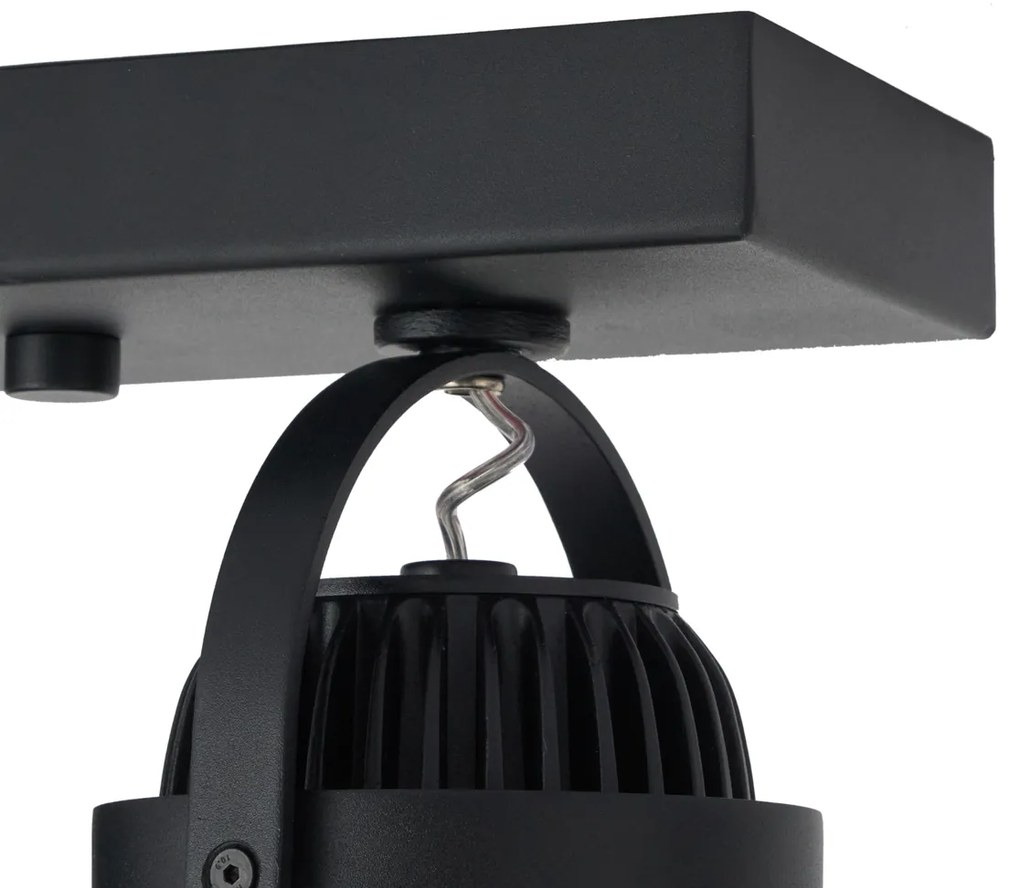 Модерен повърхностно монтиран прожектор черен вкл. димируема LED 2-светлини - Apollo