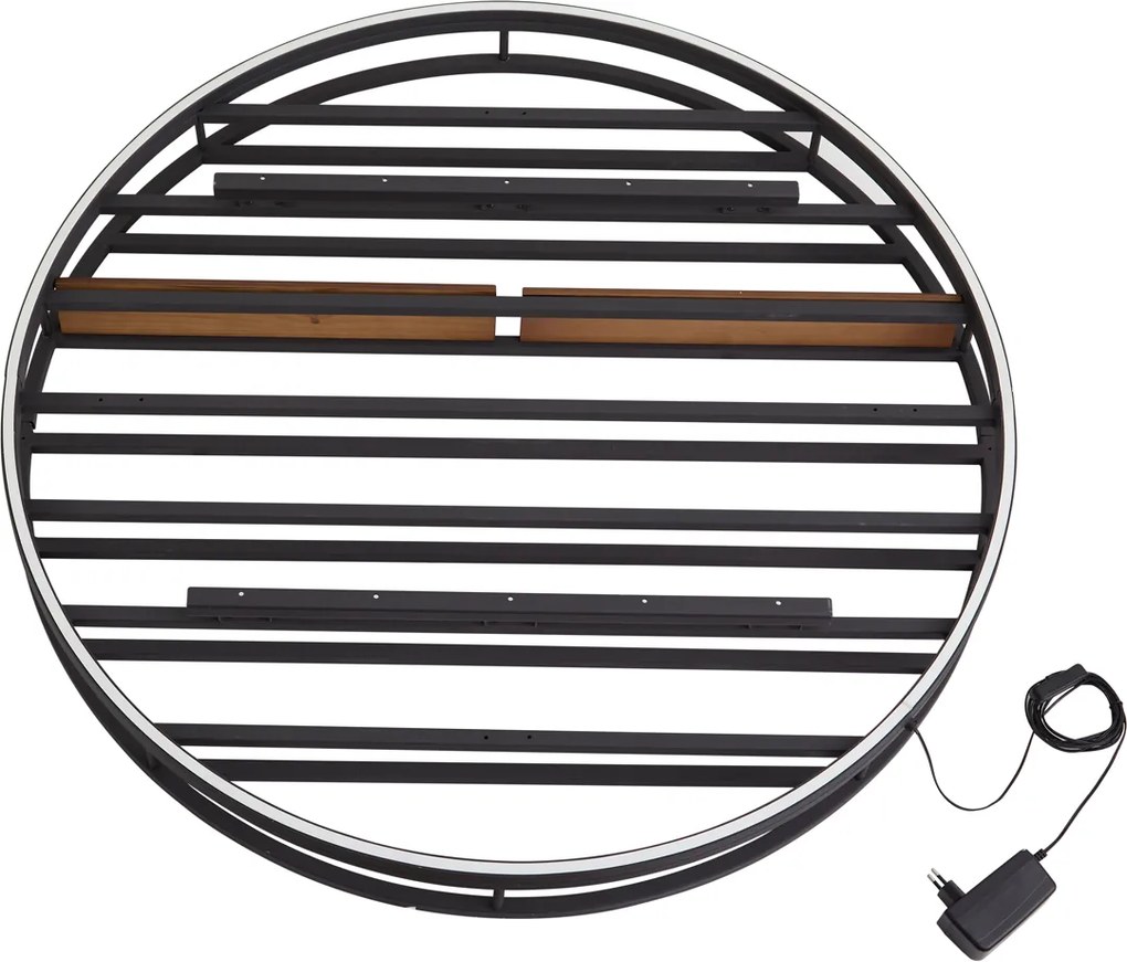 Modern Wall Lamp Black with wine rack Incl. LED - Wine Rack