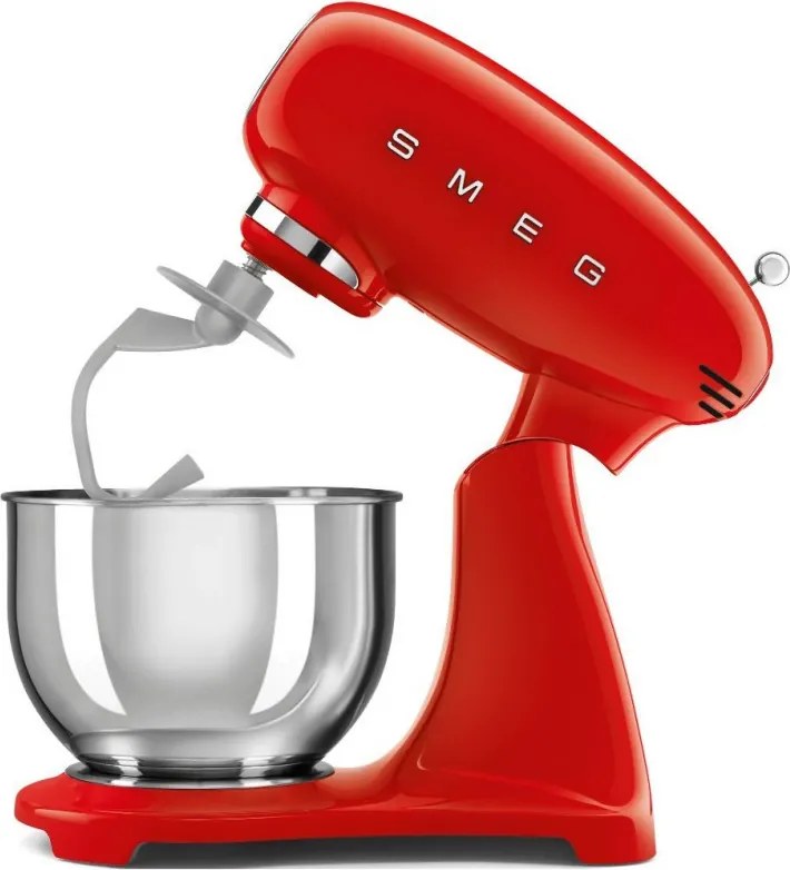 Планетарен миксер SMEG SMF03RDEU, 800 W, 4.8 л, 10 скорости, Функция за плавен старт, Крачета против хлъзгане, Червен