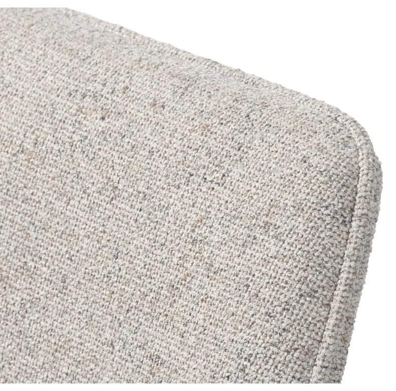 Светлосив тапициран трапезен стол с подлакътници Alma – Unique Furniture