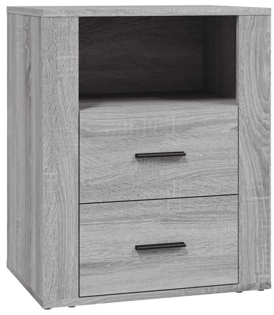 816734 vidaXL Нощно шкафче, сив сонома, 50x36x60 см, инженерно дърво