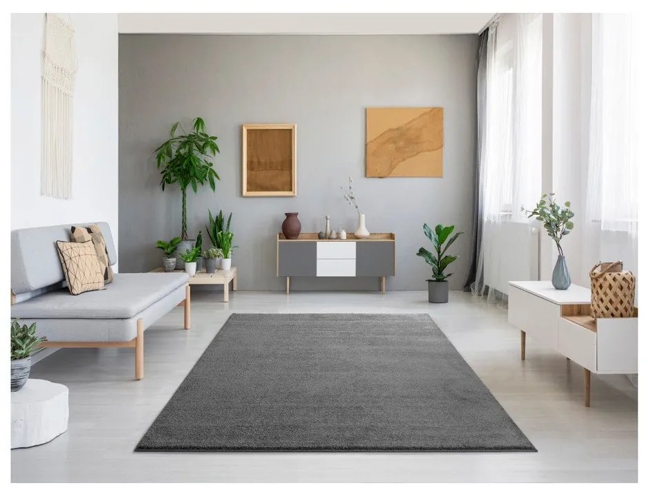 Тъмно сив килим Монтана, 60 x 120 cm - Universal