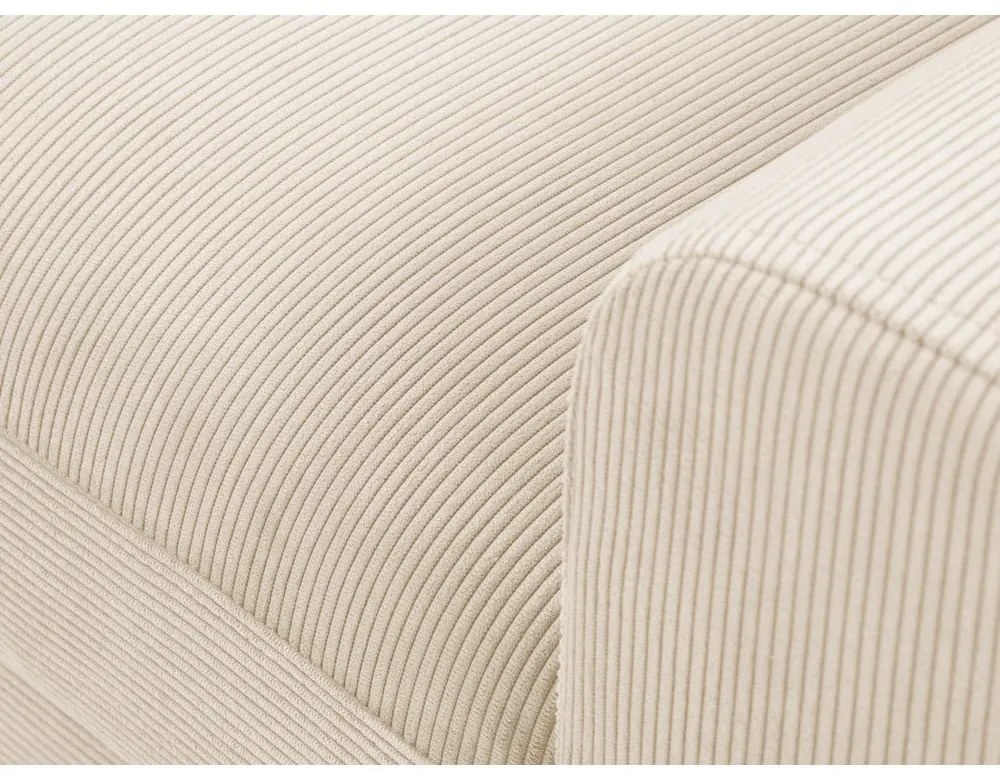 Бежов велурен разтегателен диван , ляв ъгъл Moghan - Micadoni Home