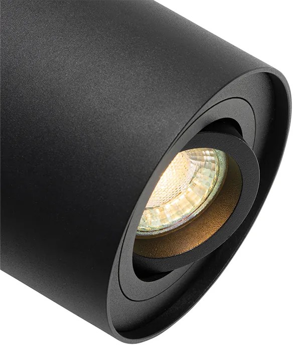 Интелигентен таванен прожектор черен регулируем с WiFi GU10 - Rondoo up