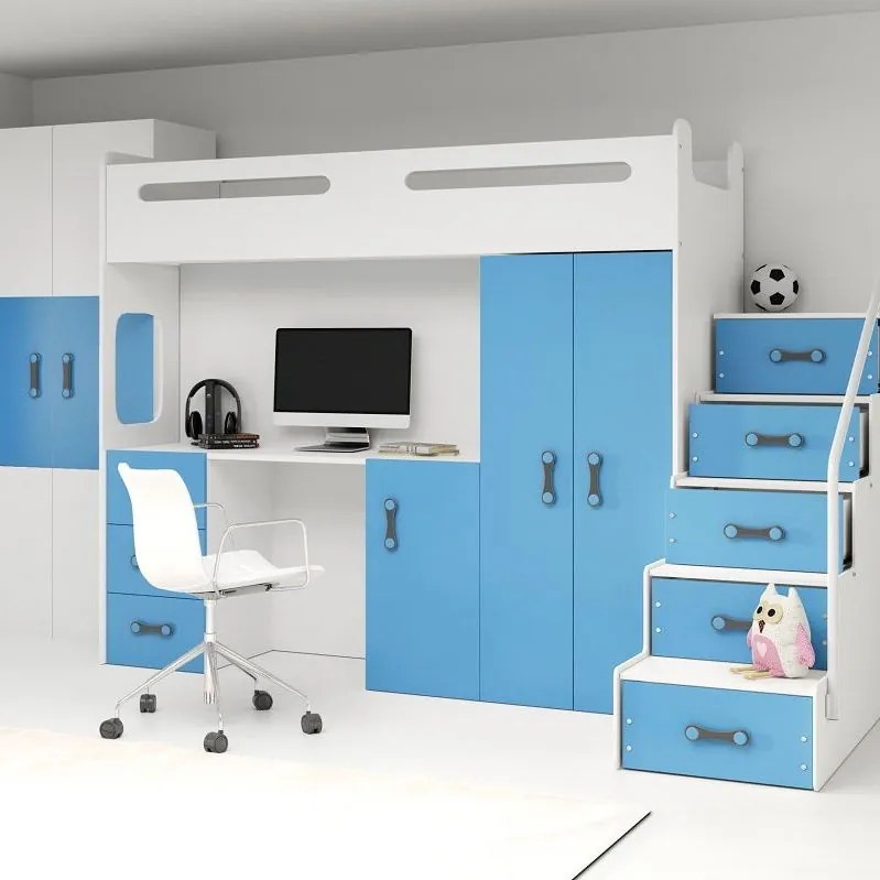 Двуетажно легло Steps plus-White-Mple