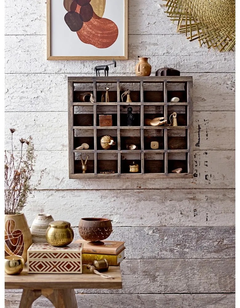 Кафява декоративна дървена кутия за съхранение 6,5x4,5x4 cm Cemile – Bloomingville