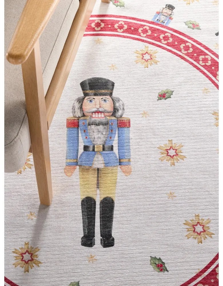 Червен кръгъл килим с коледен мотив ø 160 cm Toy's Delight Nutcracker – Villeroy&amp;Boch