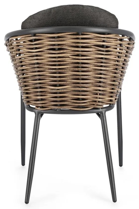 Сив градински стол метален Maribela – Bizzotto